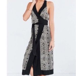 Ecote wrap midi dress- Urban Outfitters
